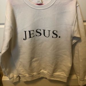 White crew neck